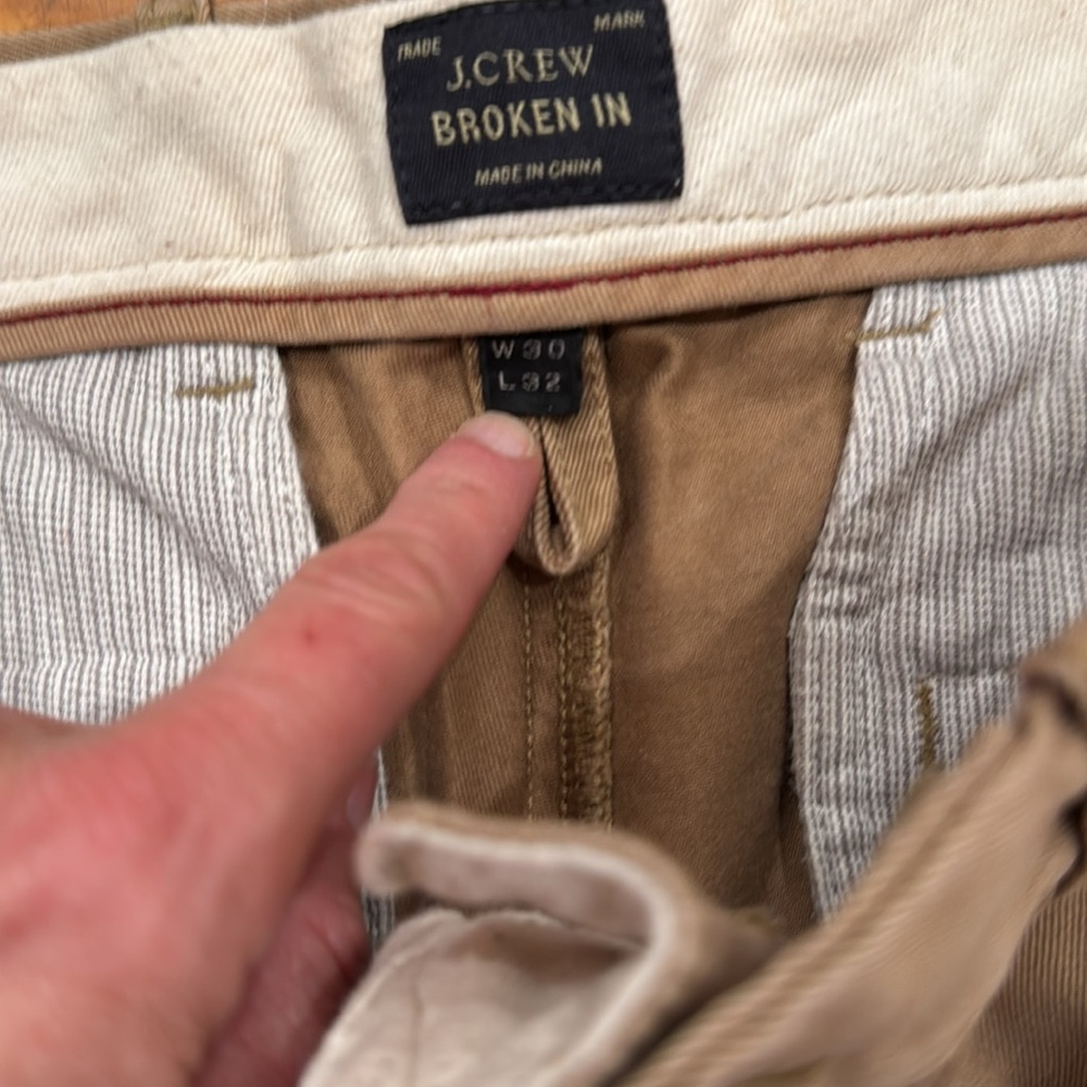 Men’s J.Crew khakis, broken in, excellent condition, size 30 - Picture 3 of 5